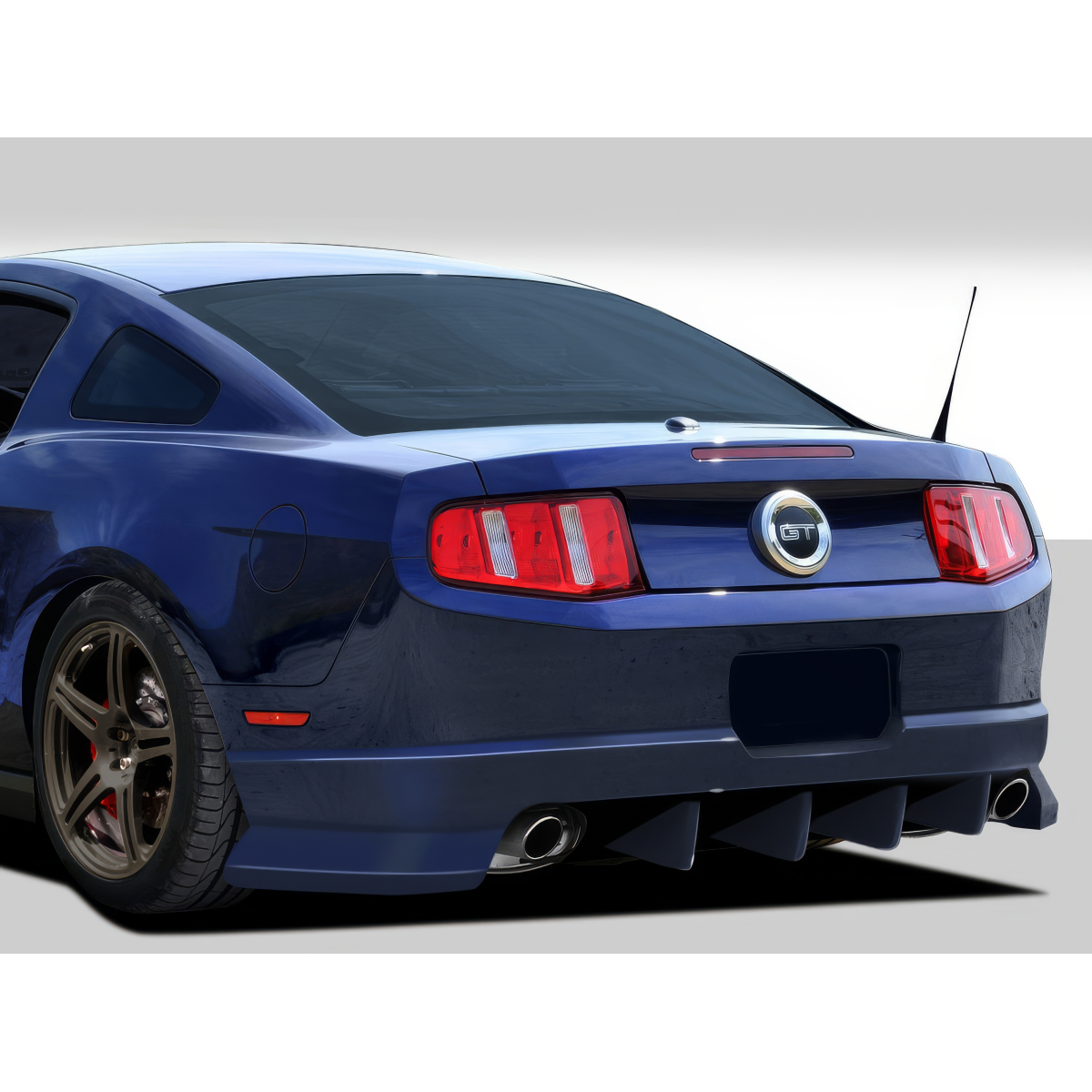 Modify your Ford Mustang 2010 with our Exterior/Rear Bumpers or Lips - Rear angle view of Ford Mustang with FRP bumper