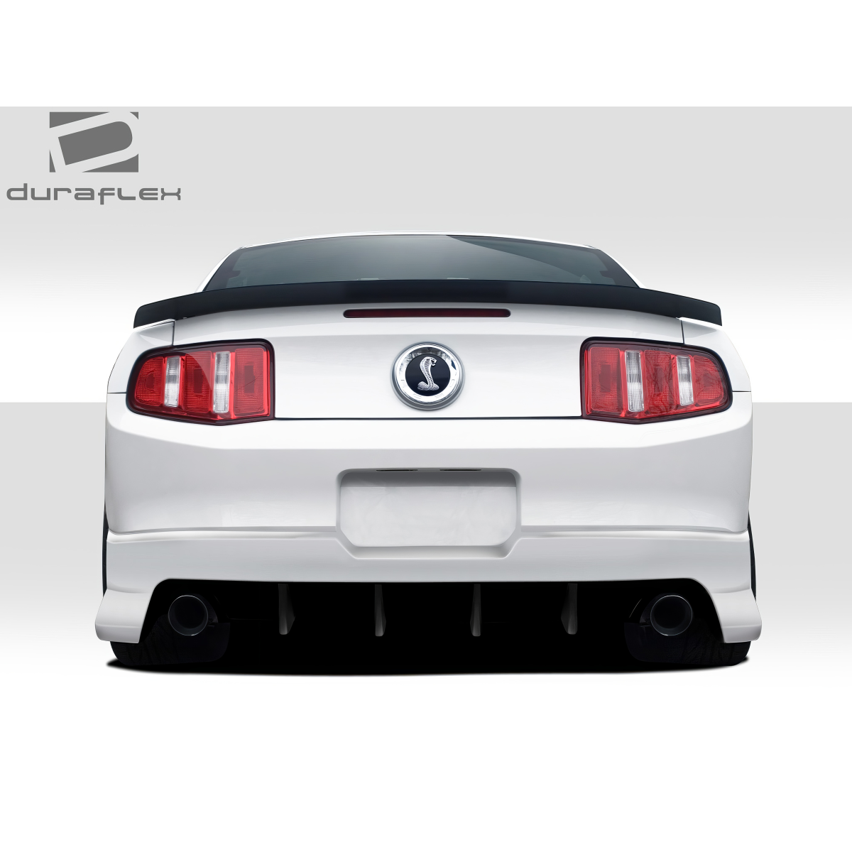 Modify your Ford Mustang 2010 with our Exterior/Rear Bumpers or Lips - Rear view of vehicle at eye level angle