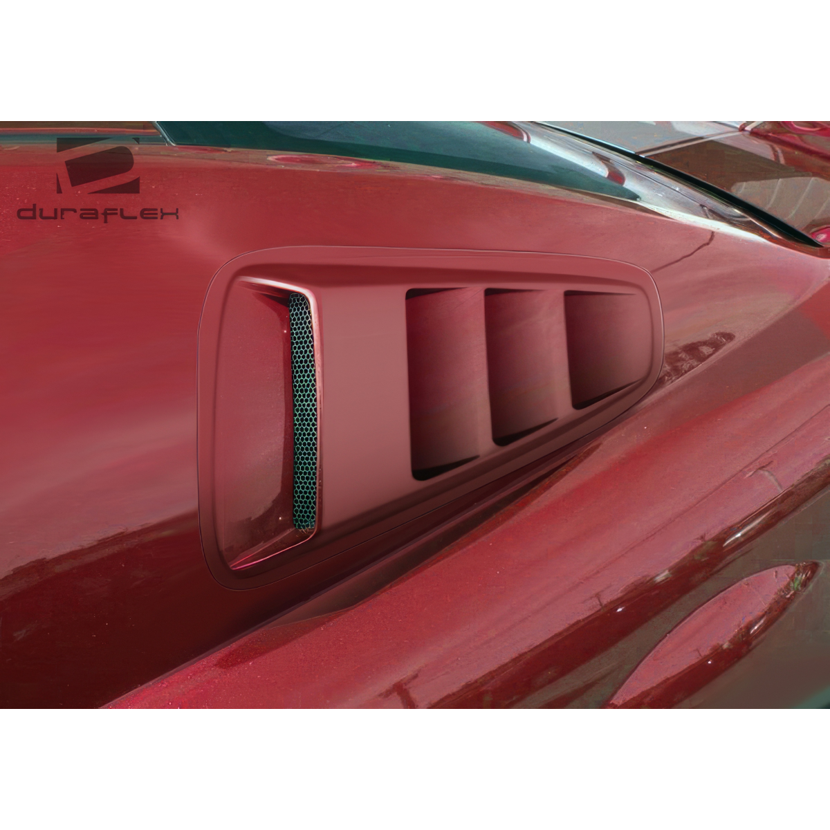 Modify your Ford Mustang 2010 with our Exterior/Scoops - Angle shows side of vehicle scoop part