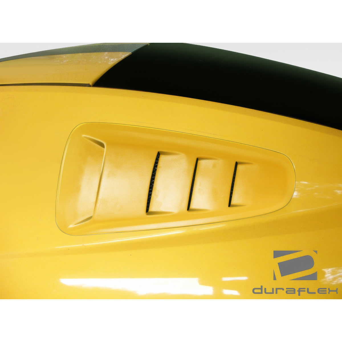 Modify your Ford Mustang 2010 with our Exterior/Scoops - Side view showcasing louvered scoop design