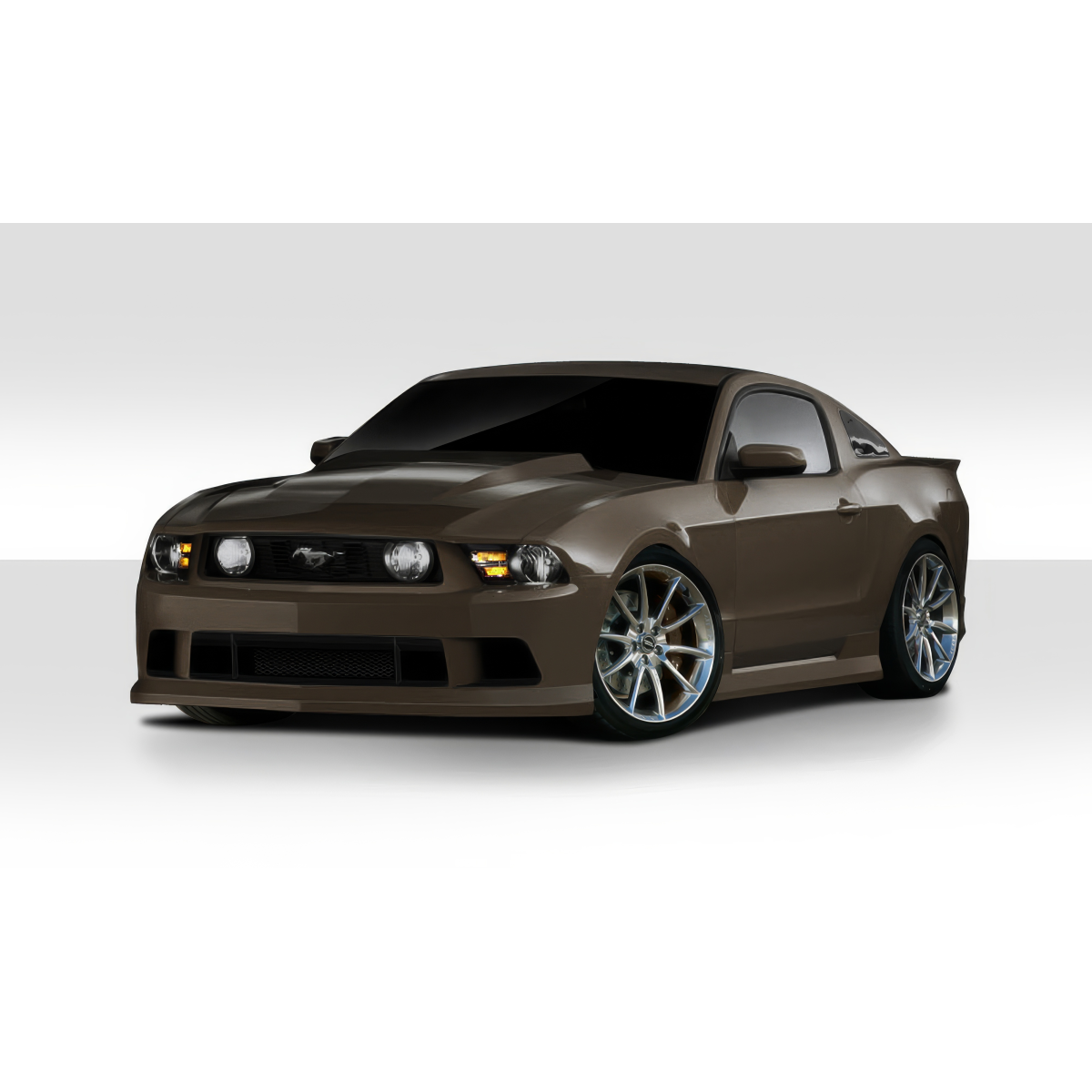 Modify your Ford Mustang 2010 with our Exterior/Complete Body Kits - Front angle view of a modified Ford Mustang