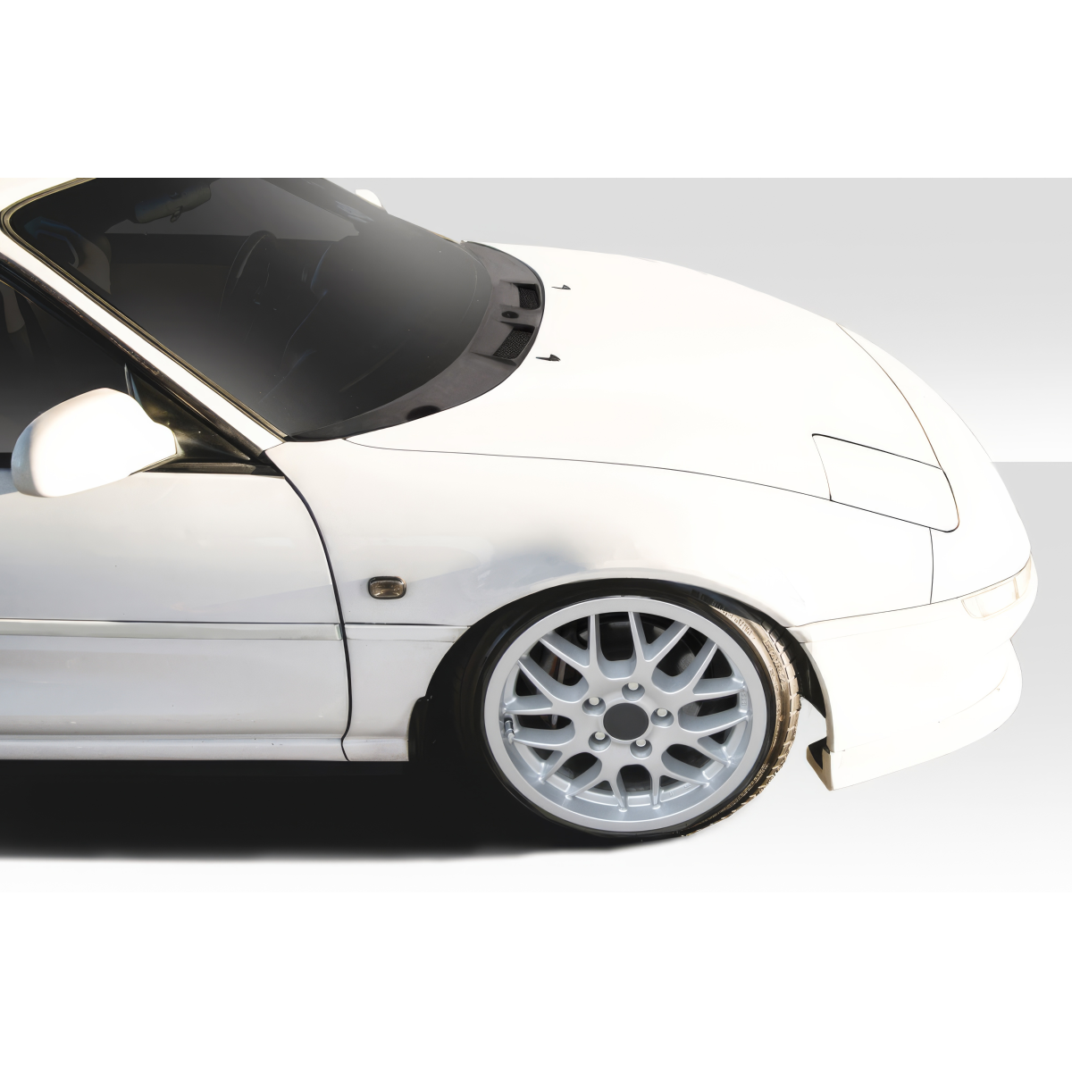 Modify your Toyota MR2 1991 with our Exterior/Hoods - Top view of vehicle hood at slight angle