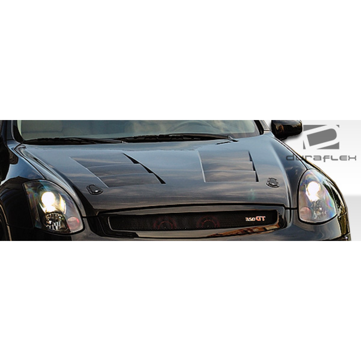 Modify your Infiniti G35 2003 with our Exterior/Hoods - Front view of hood at a low angle