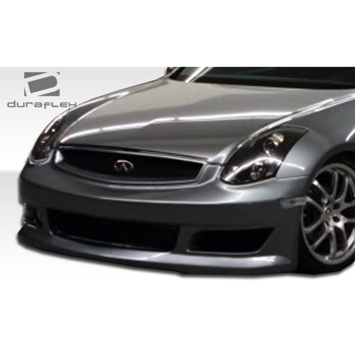 Modify your Infiniti G35 2003 with our Exterior/Front Bumpers or Lips - Front angle view of a car bumper