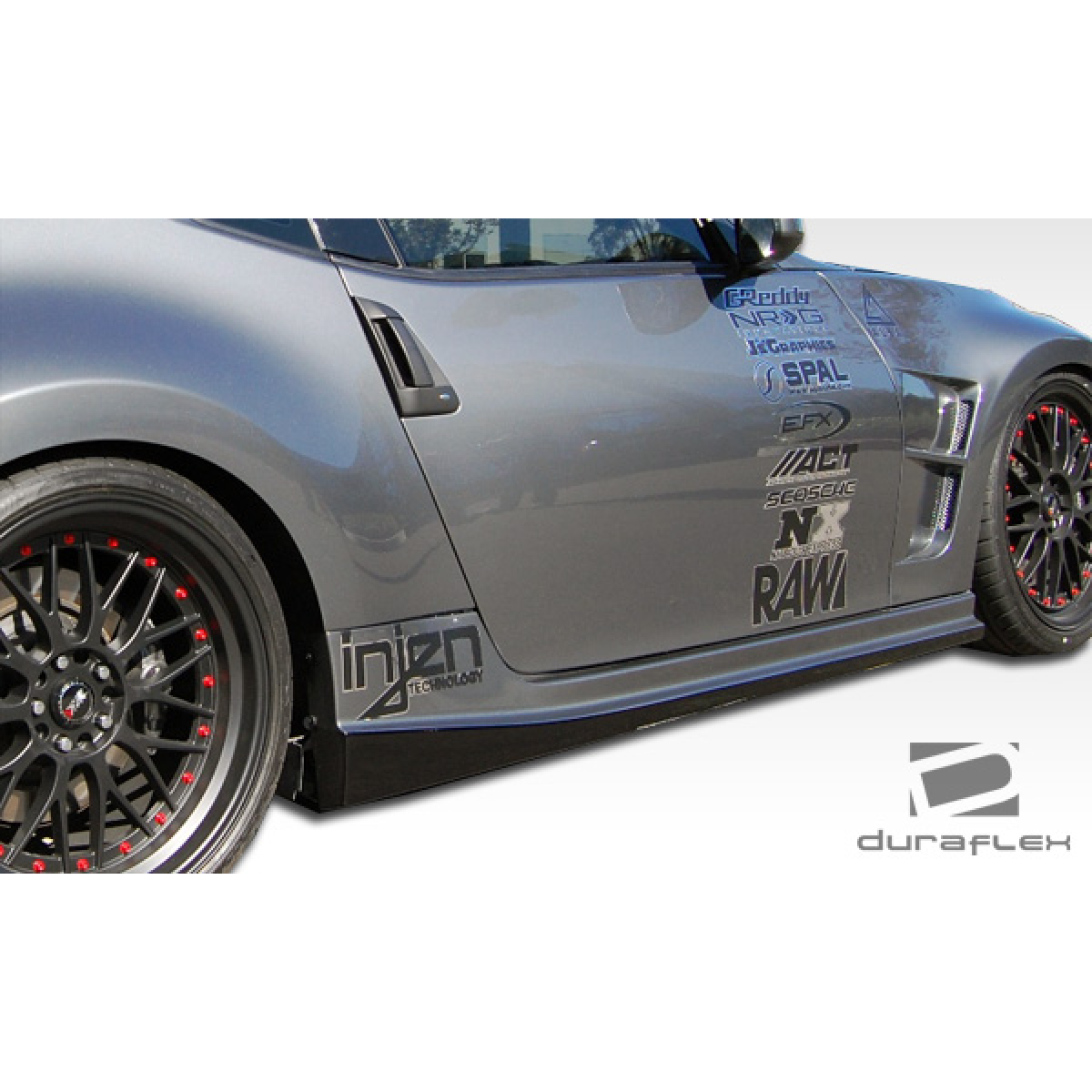 Modify your Nissan 370Z 2009 with our Exterior/Side Skirts - The part is viewed from a side angle