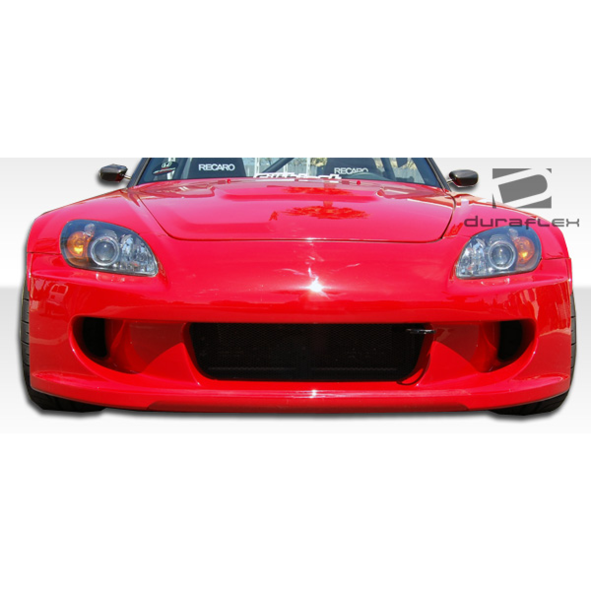 Modify your Honda S2000 2000 with our Exterior/Front Bumpers or Lips - Front view of a red Honda S2000 bumper