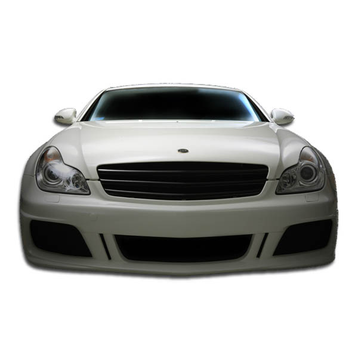 Modify your Mercedes-Benz CLS-Class 2006 with our Exterior/Complete Body Kits - Frontal view of the vehicle at eye level