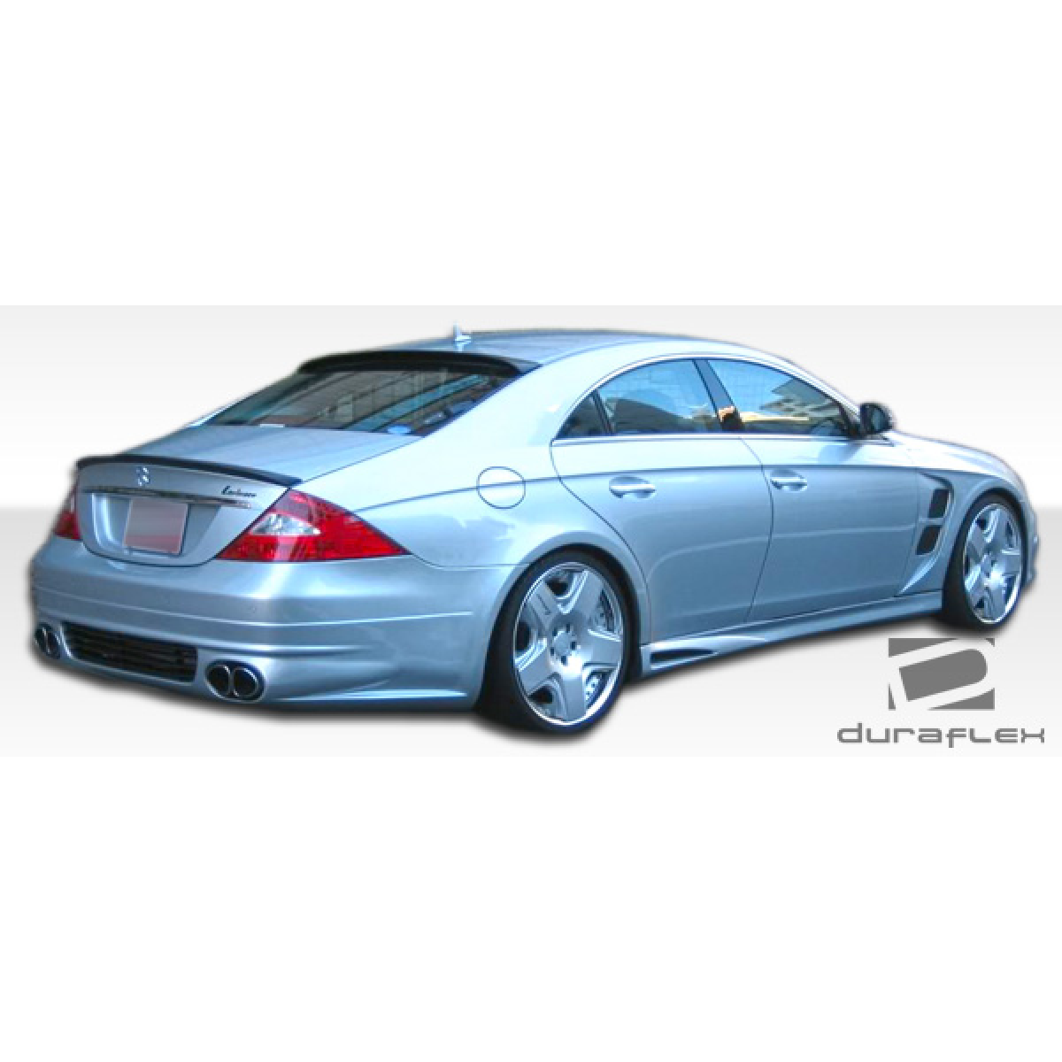 Modify your Mercedes-Benz CLS-Class 2006 with our Exterior/Complete Body Kits - Side angle view of the car showing rear and side