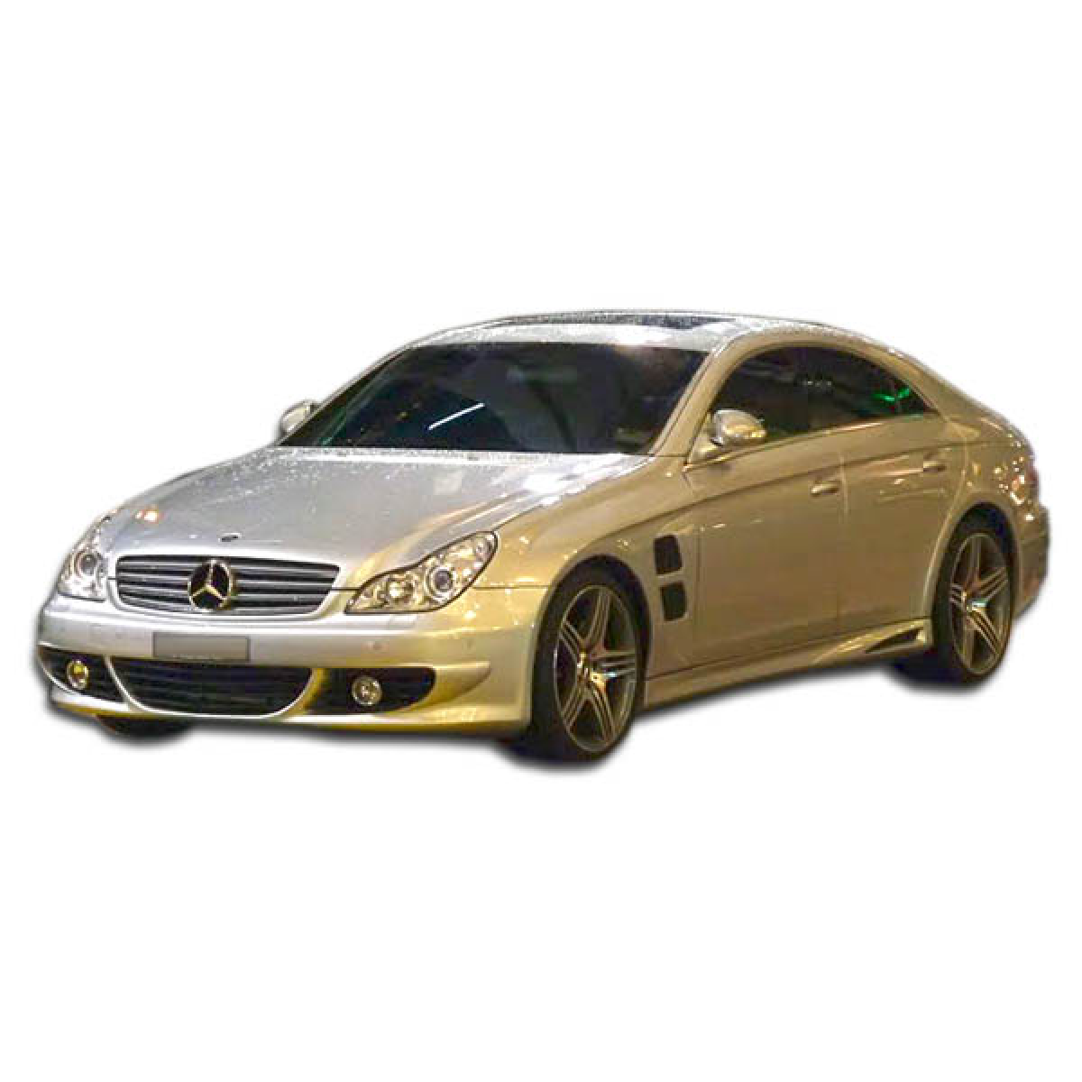 Modify your Mercedes-Benz CLS-Class 2006 with our Exterior/Front Bumpers or Lips - Front angle view of the vehicle