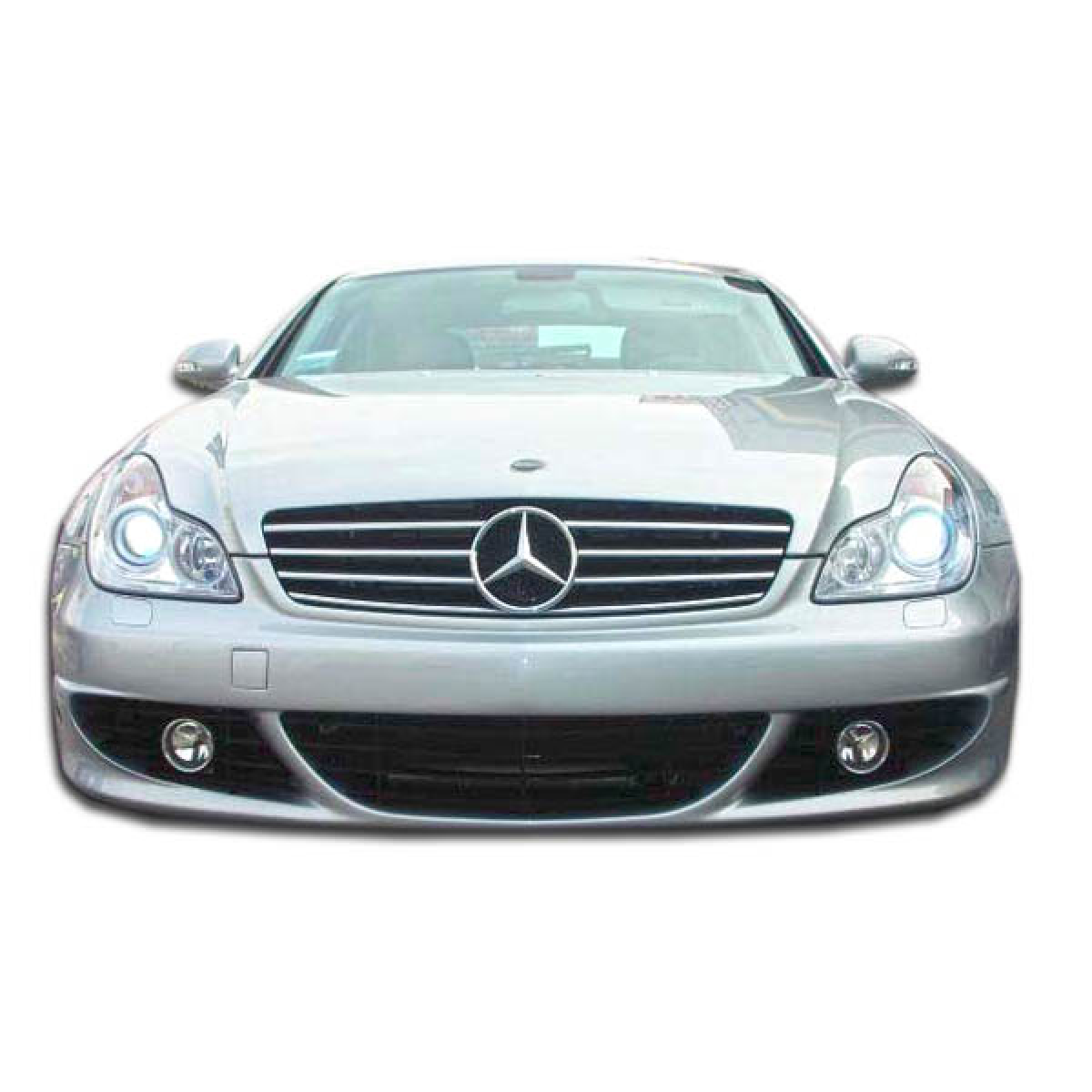 Modify your Mercedes-Benz CLS-Class 2006 with our Exterior/Front Bumpers or Lips - Front view of the car at eye level