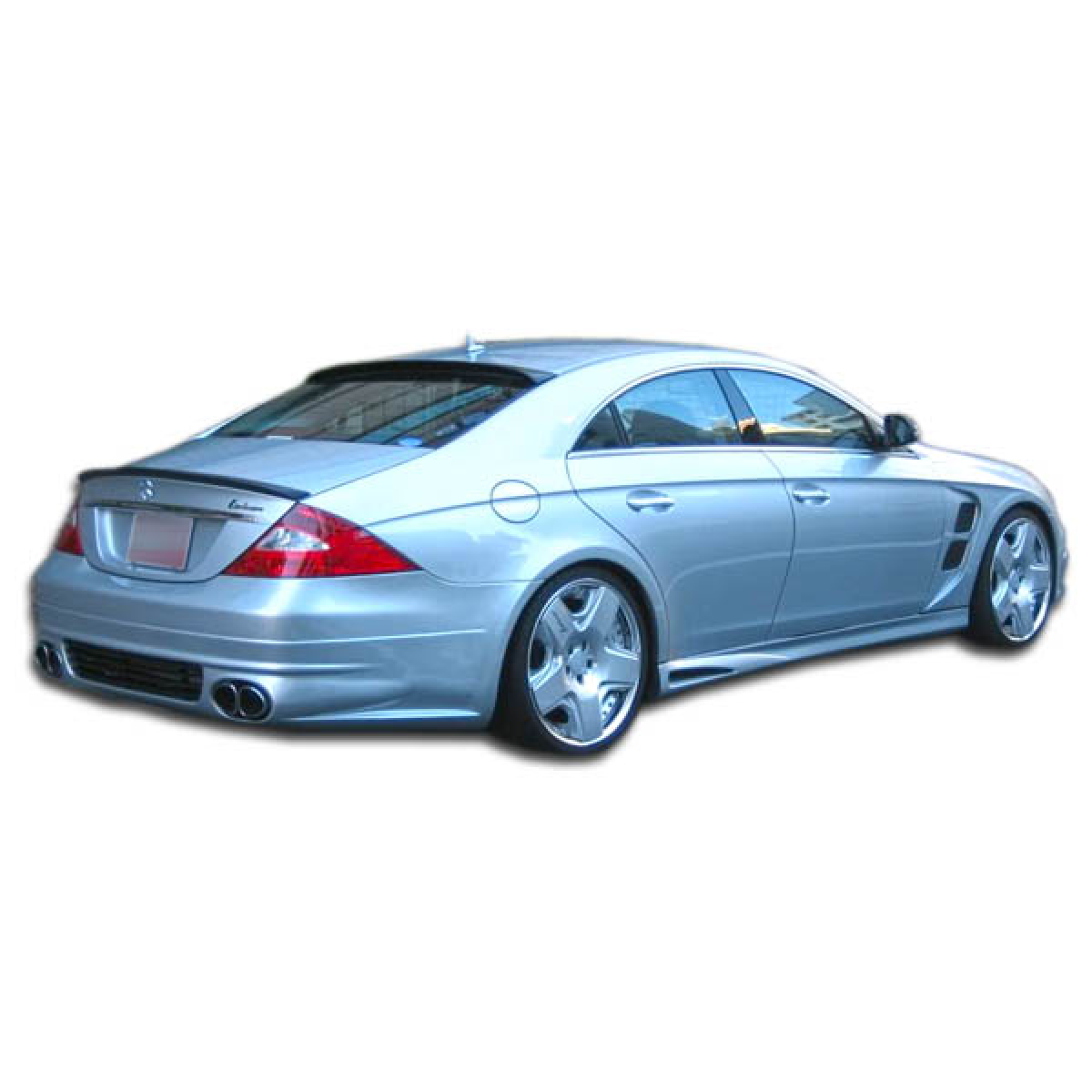 Modify your Mercedes-Benz CLS-Class 2006 with our Exterior/Side Skirts - Rear three quarter view of the vehicle