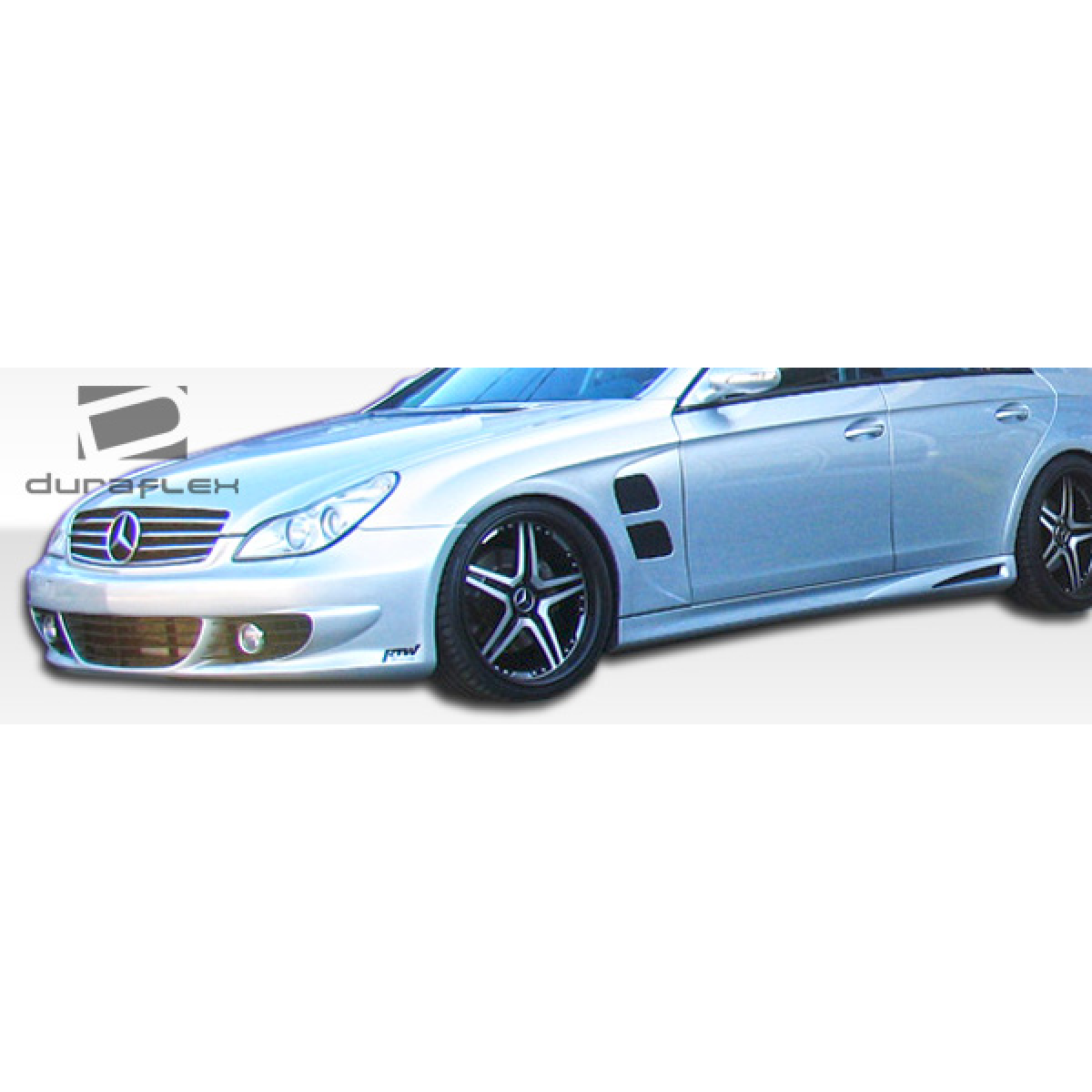 Modify your Mercedes-Benz CLS-Class 2006 with our Exterior/Complete Body Kits - Side angle view of a Mercedes CLS-Class