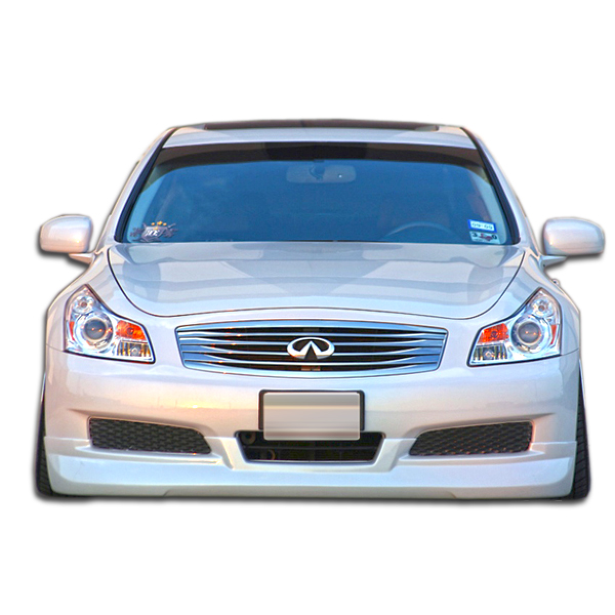 Modify your Infiniti G35 2007 with our Exterior/Front Bumpers or Lips - Front view of the vehicle showing the bumper