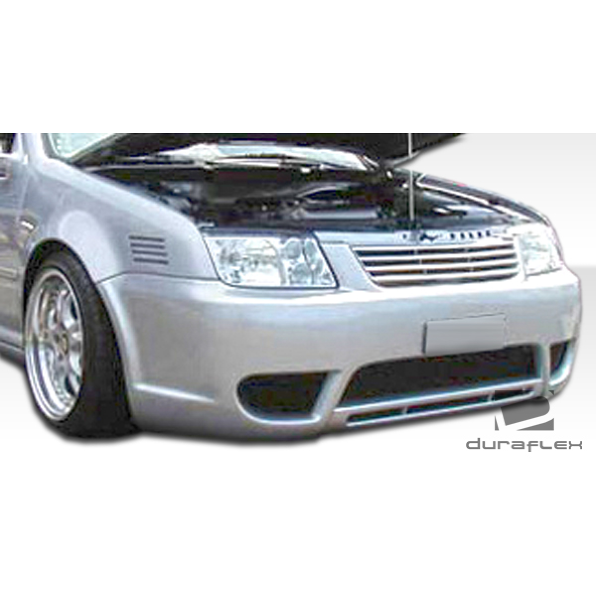 Modify your Volkswagen Jetta 1999 with our Exterior/Front Bumpers or Lips - Front angle showing aftermarket bumper design