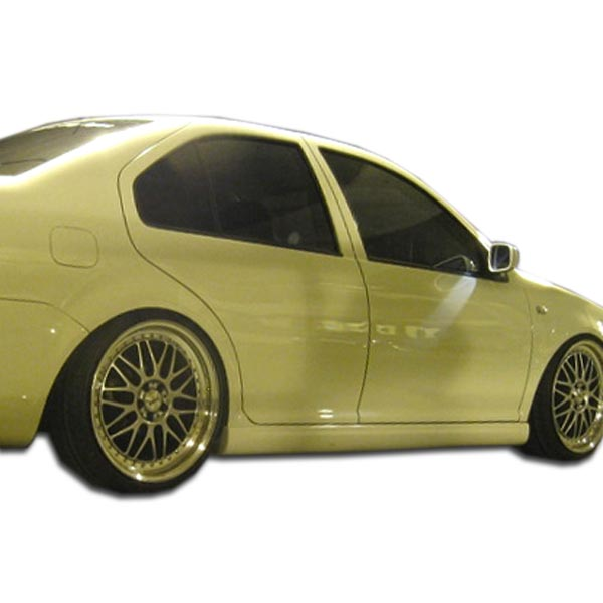 Modify your Volkswagen Golf 1999 with our Exterior/Side Skirts - Side view angle of car showing body and wheels