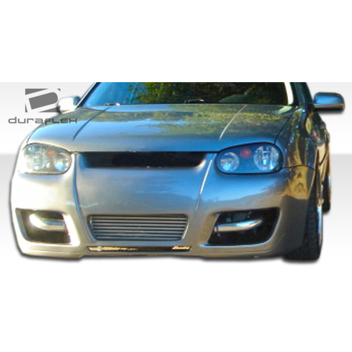 Modify your Volkswagen Golf 1999 with our Exterior/Front Bumpers - Front view angle of the vehicle part