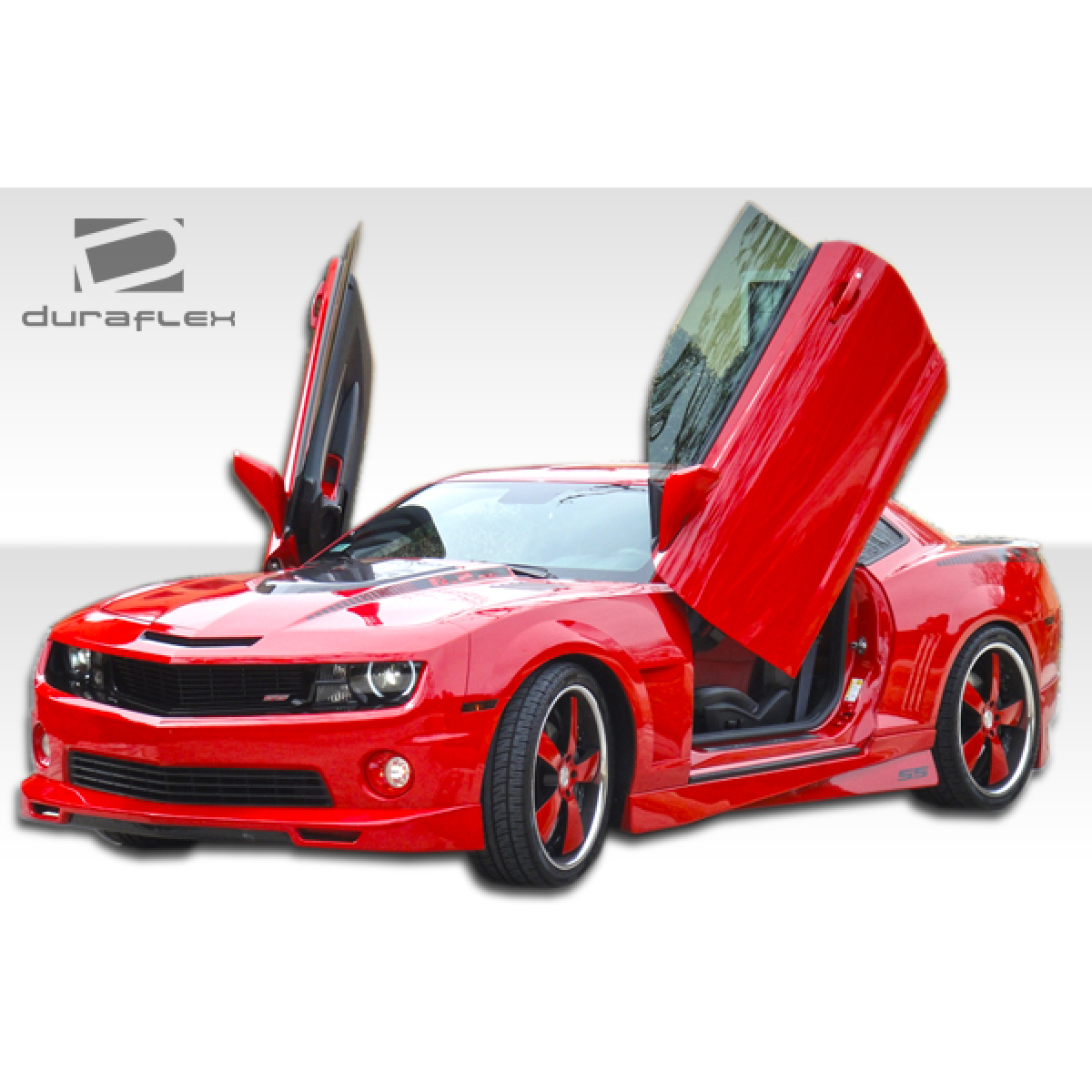 Modify your Chevrolet Camaro 2010 with our Exterior/Complete Body Kits - Front angle with doors open and lifted