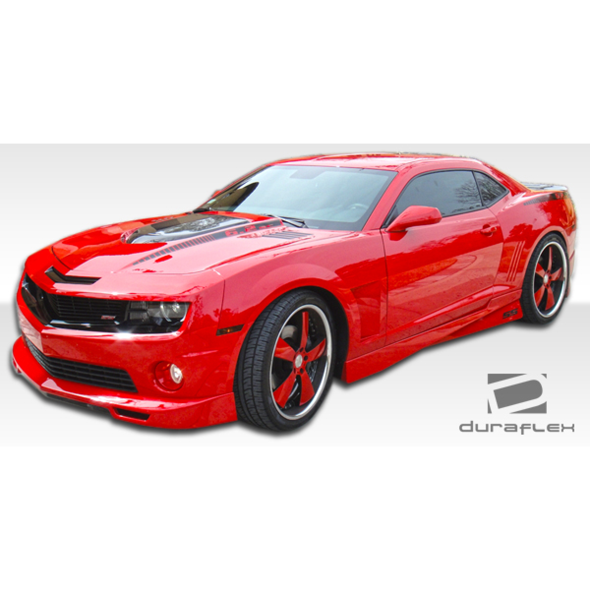 Modify your Chevrolet Camaro 2010 with our Exterior/Complete Body Kits - Front angled view of a red Chevrolet Camaro