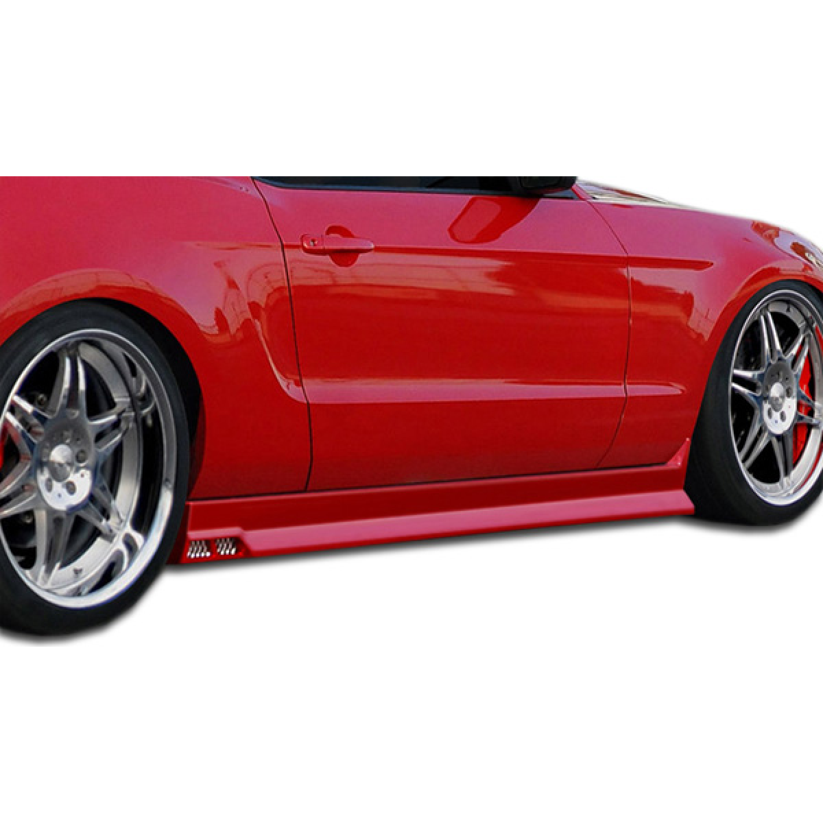 Modify your Ford Mustang 2005 with our Exterior/Side Skirts - Side view angle of the car part installed