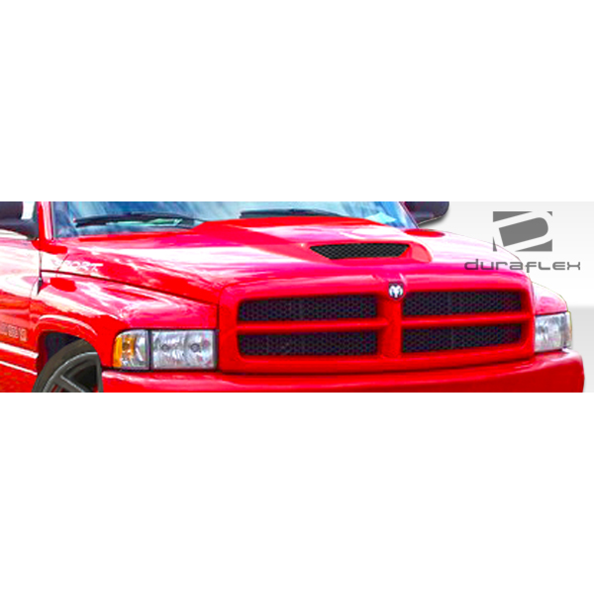 Modify your Dodge Ram 1994 with our Exterior/Hoods - Slightly angled front view of hood