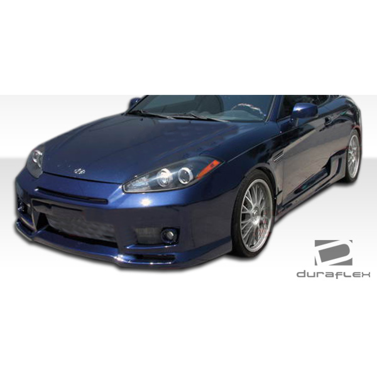 Modify your Hyundai Tiburon 2007 with our Exterior/Front Bumpers - Front angle view of the car part displayed