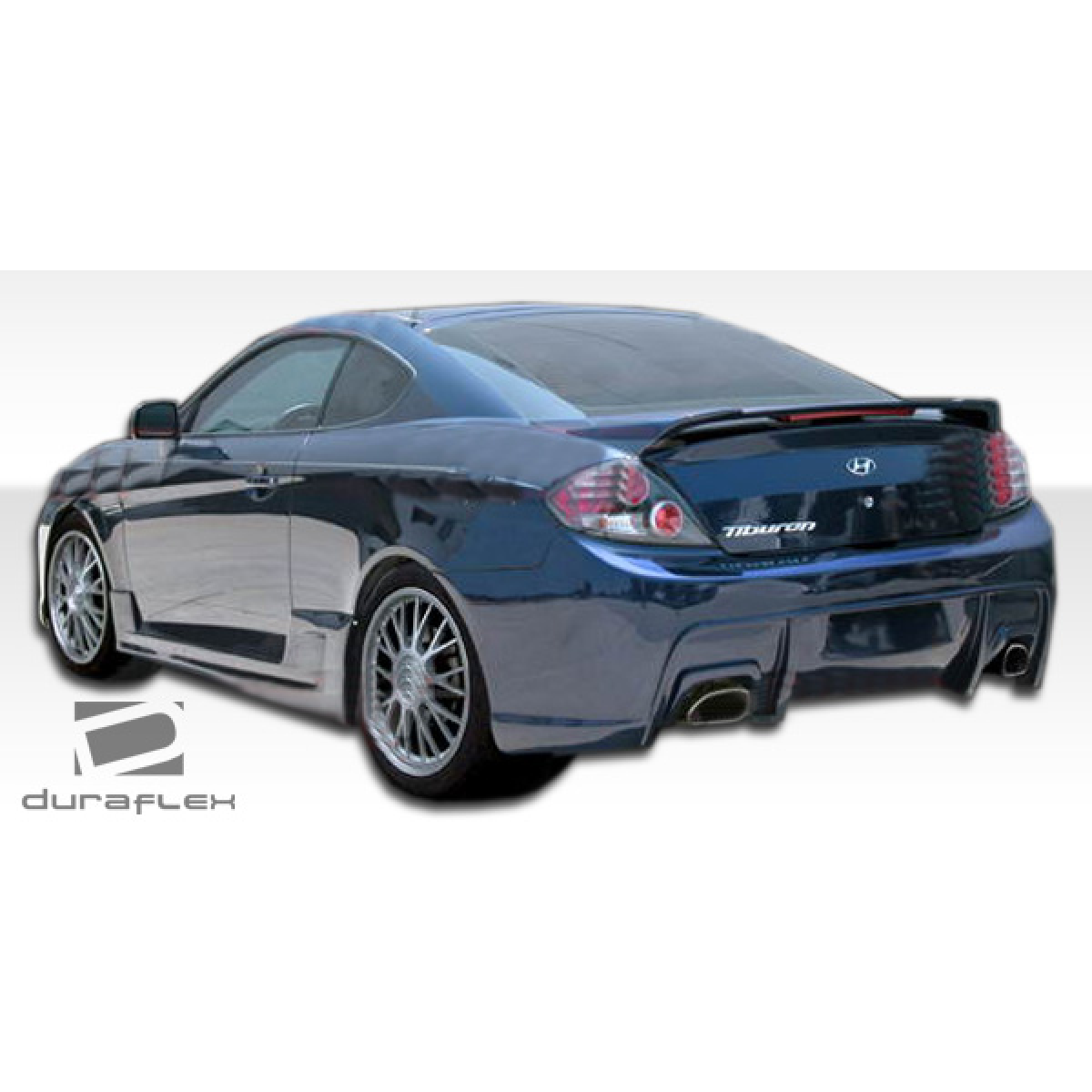 Modify your Hyundai Tiburon 2007 with our Exterior/Complete Body Kits - Rear angle view of the Hyundai Tiburon side skirts