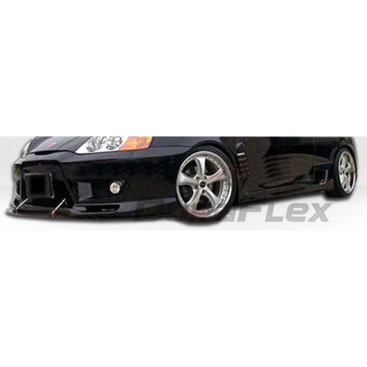 Modify your Hyundai Tiburon 2003 with our Exterior/Side Skirts - Front low angle showing side skirts on vehicle