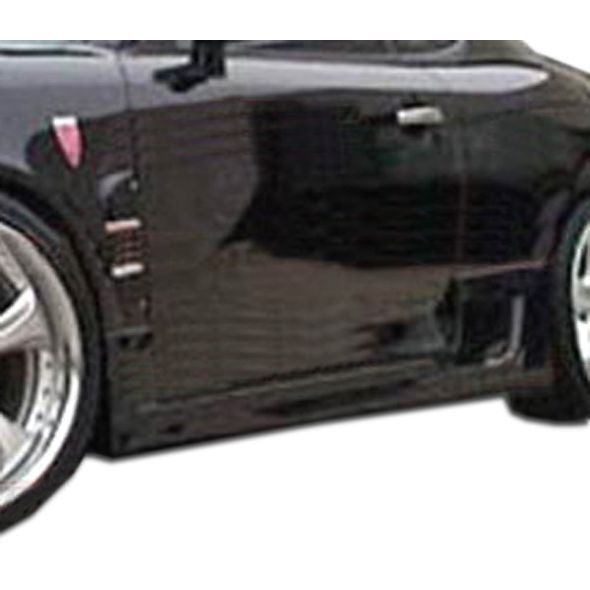 Modify your Hyundai Tiburon 2003 with our Exterior/Side Skirts - Side view angle of the vehicle part