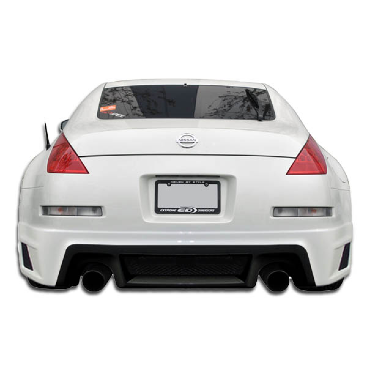 Modify your Nissan 350Z 2003 with our Exterior/Rear Bumpers or Lips - View from rear at a straight angle