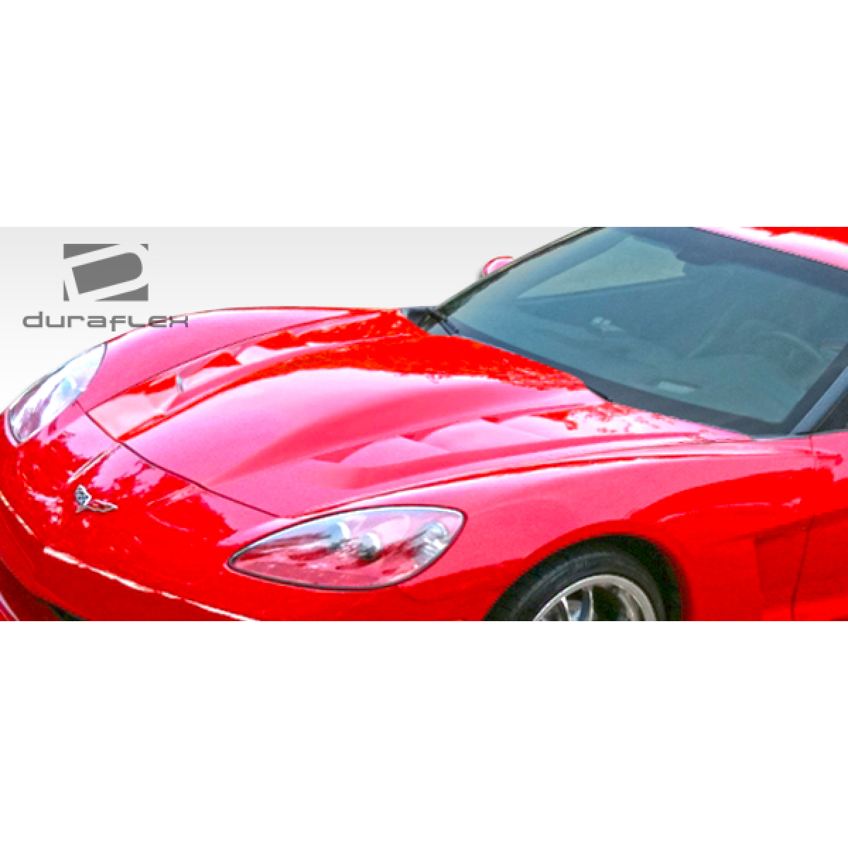 Modify your Chevrolet Corvette 2005 with our Exterior/Hoods - View of vehicle hood from the front angled perspective
