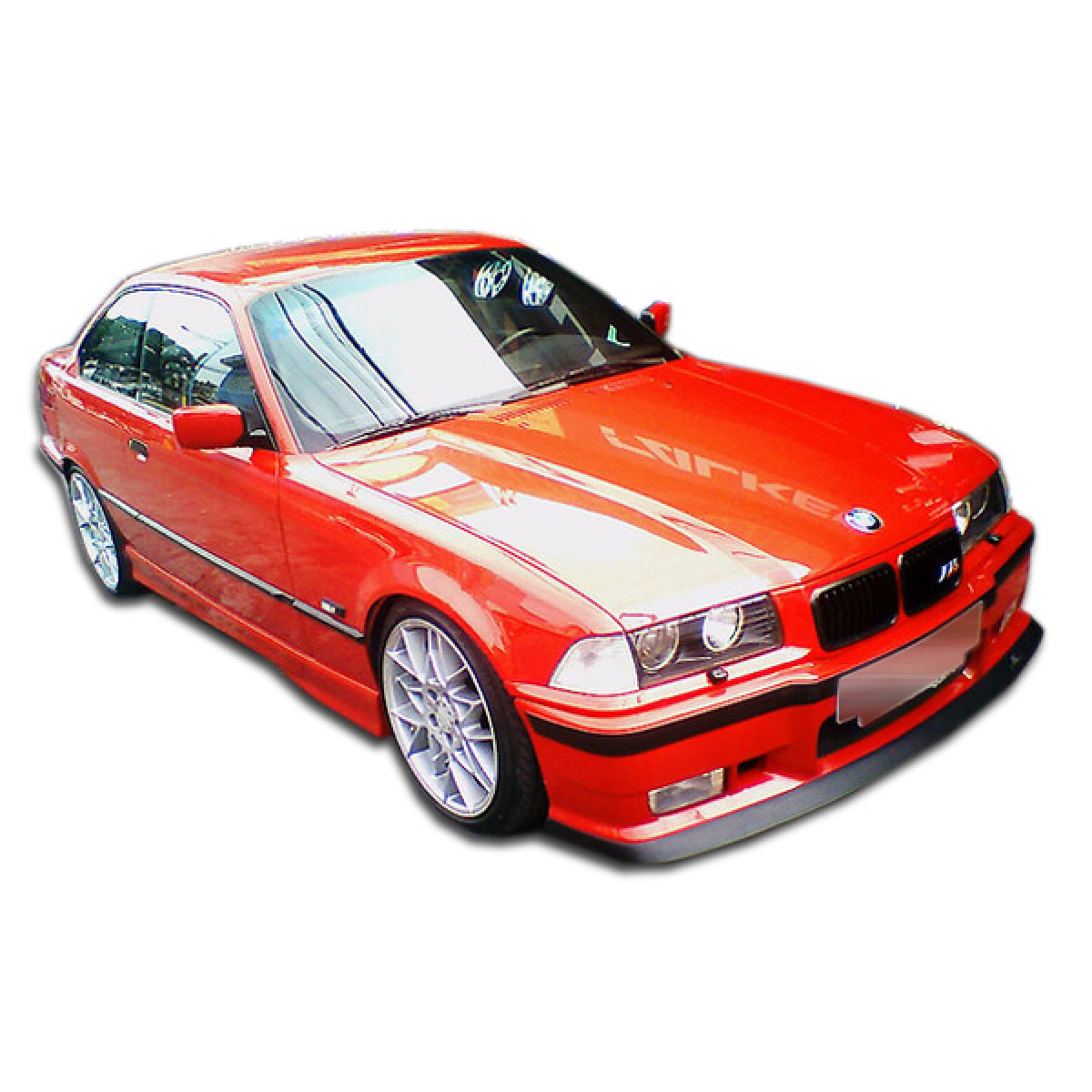 Modify your BMW M3 1992 with our Exterior/Front Bumpers or Lips - Front view angle showing the bumper and body lines