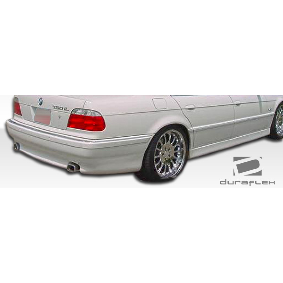 Modify your BMW 7-Series 1995 with our Exterior/Rear Bumpers or Lips - Viewed from a low rear angle