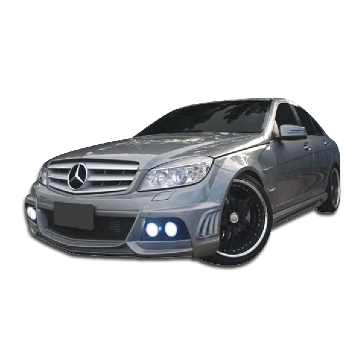 Modify your Mercedes-Benz C300 2008 with our Exterior/Front Bumpers or Lips - Front angle view of the vehicle