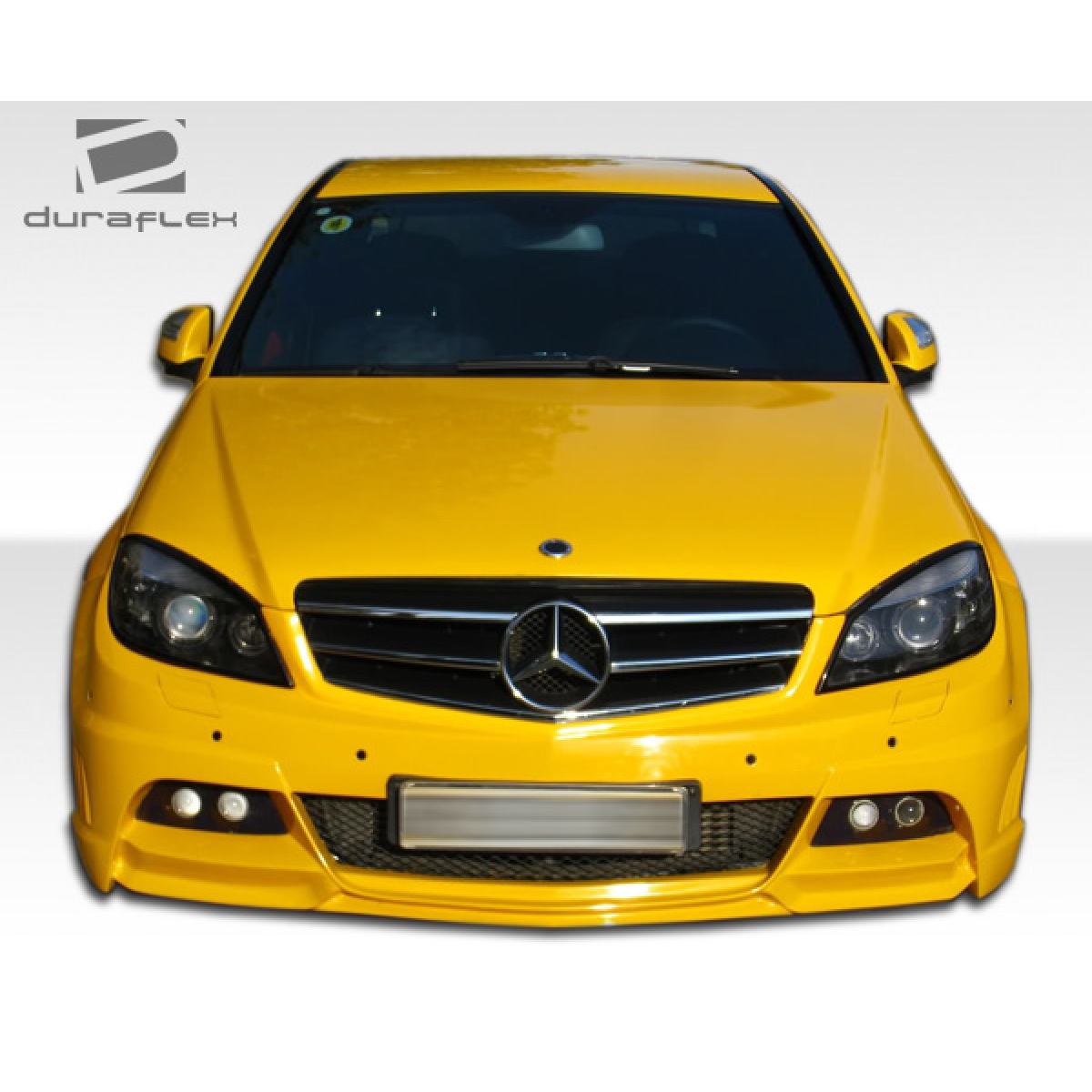 Modify your Mercedes-Benz C300 2008 with our Exterior/Front Bumpers or Lips - Frontal view of yellow Mercedes C300