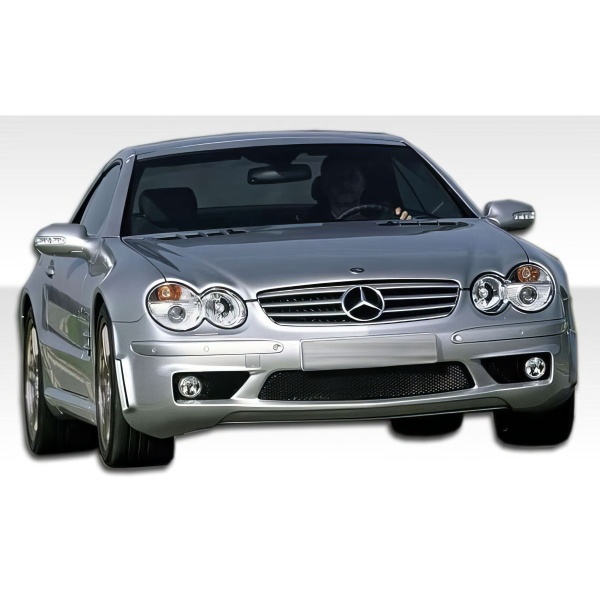 Modify your Mercedes-Benz SL-Class 2003 with our Exterior/Front Bumpers or Lips - Front view of vehicle at a slight angle