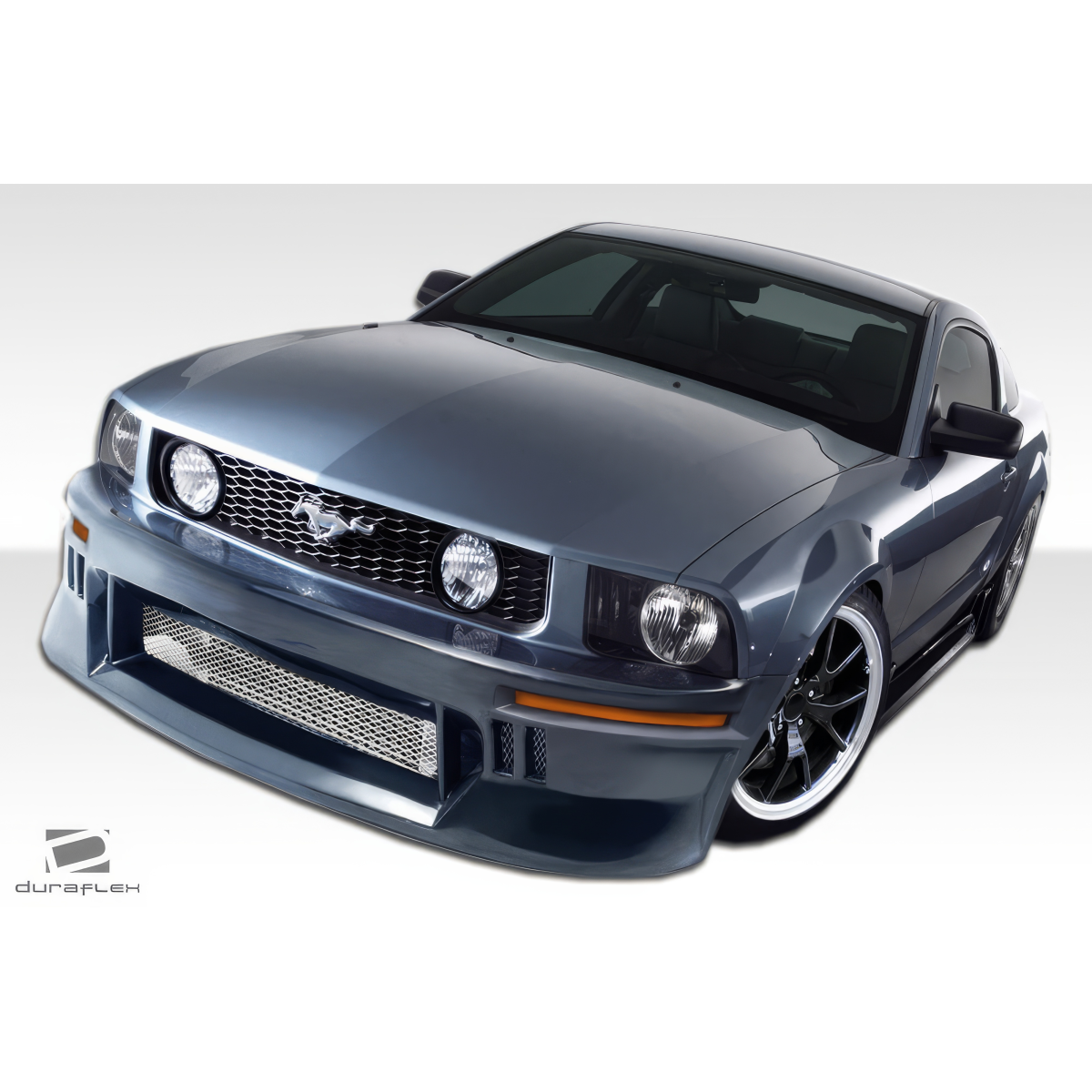 Modify your Ford Mustang 2005 with our Exterior/Complete Body Kits - Front view angled from above of the Mustang