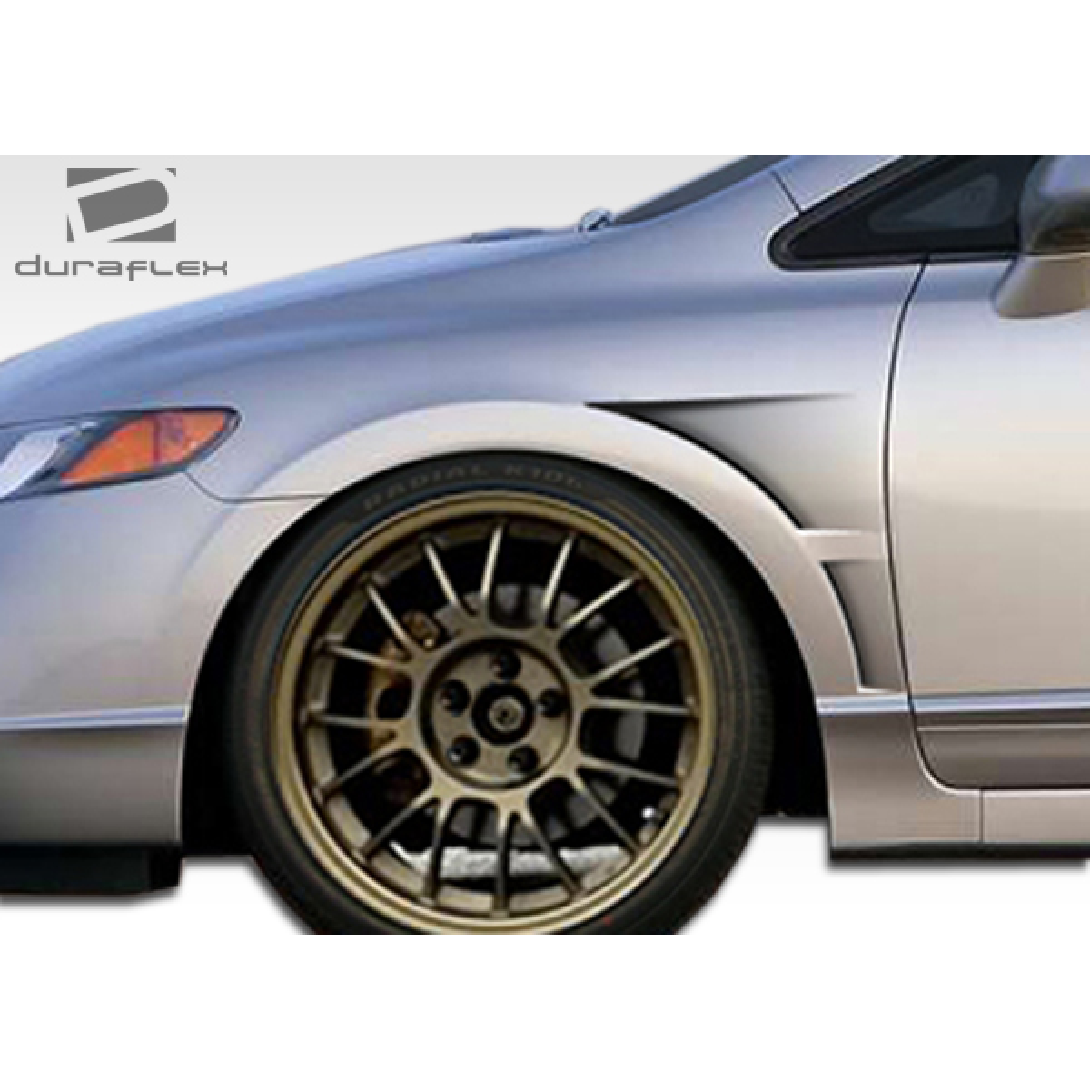 Modify your Honda Civic 2006 with our Exterior/Fenders - Angle from the side showing fender design details