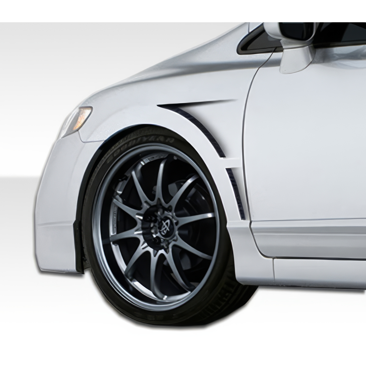 Modify your Honda Civic 2006 with our Exterior/Fenders - Angle of fender viewed from the side