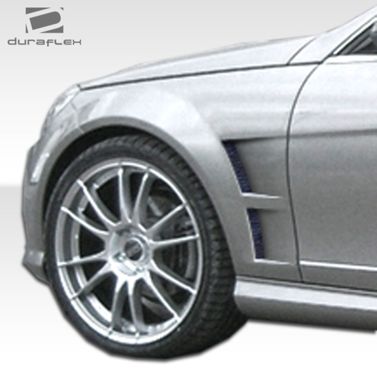 Modify your Mercedes-Benz C300 2008 with our Exterior/Fenders - Angled view of car fender showing design details