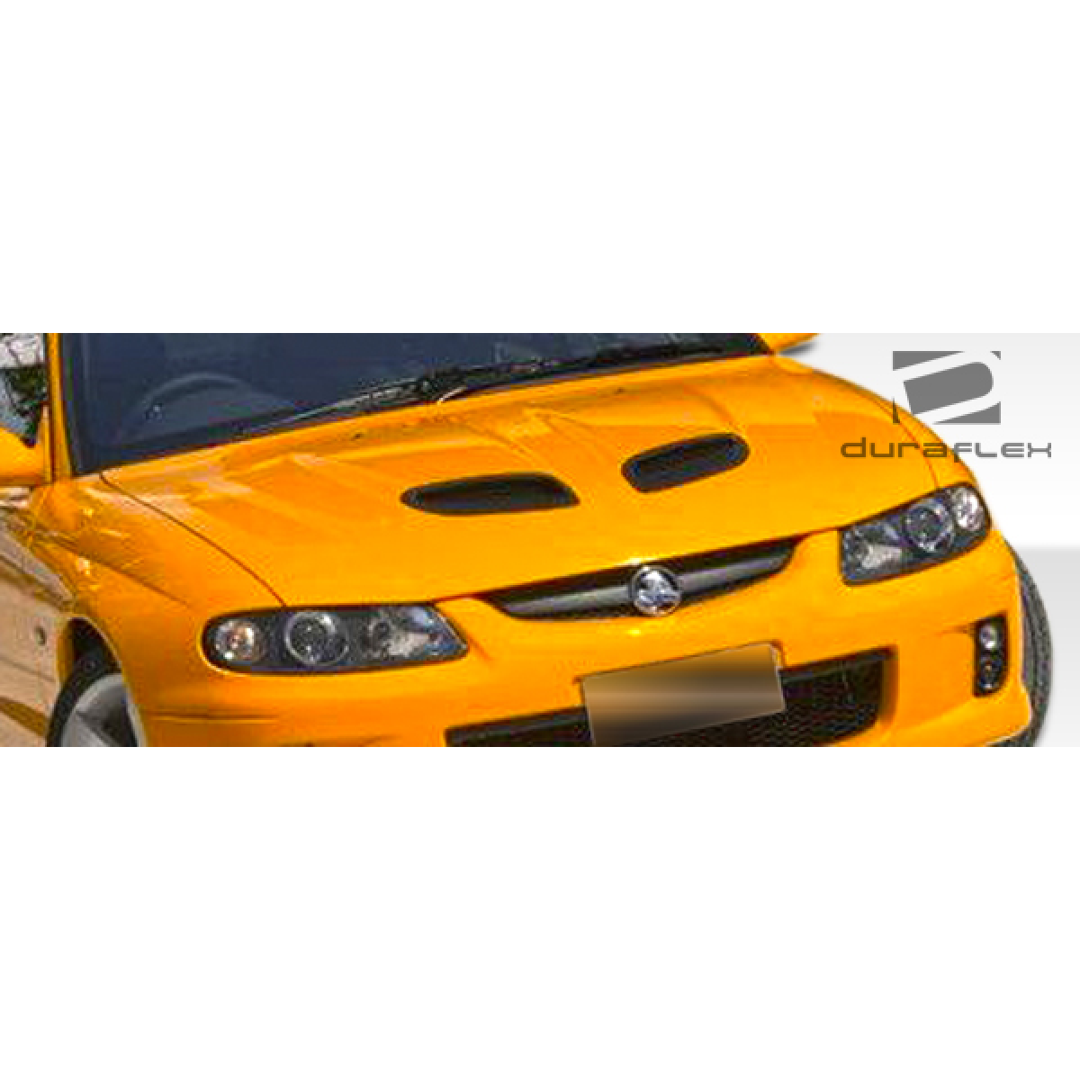 Modify your Pontiac GTO 2004 with our Exterior/Hoods - Front view angle of a car hood