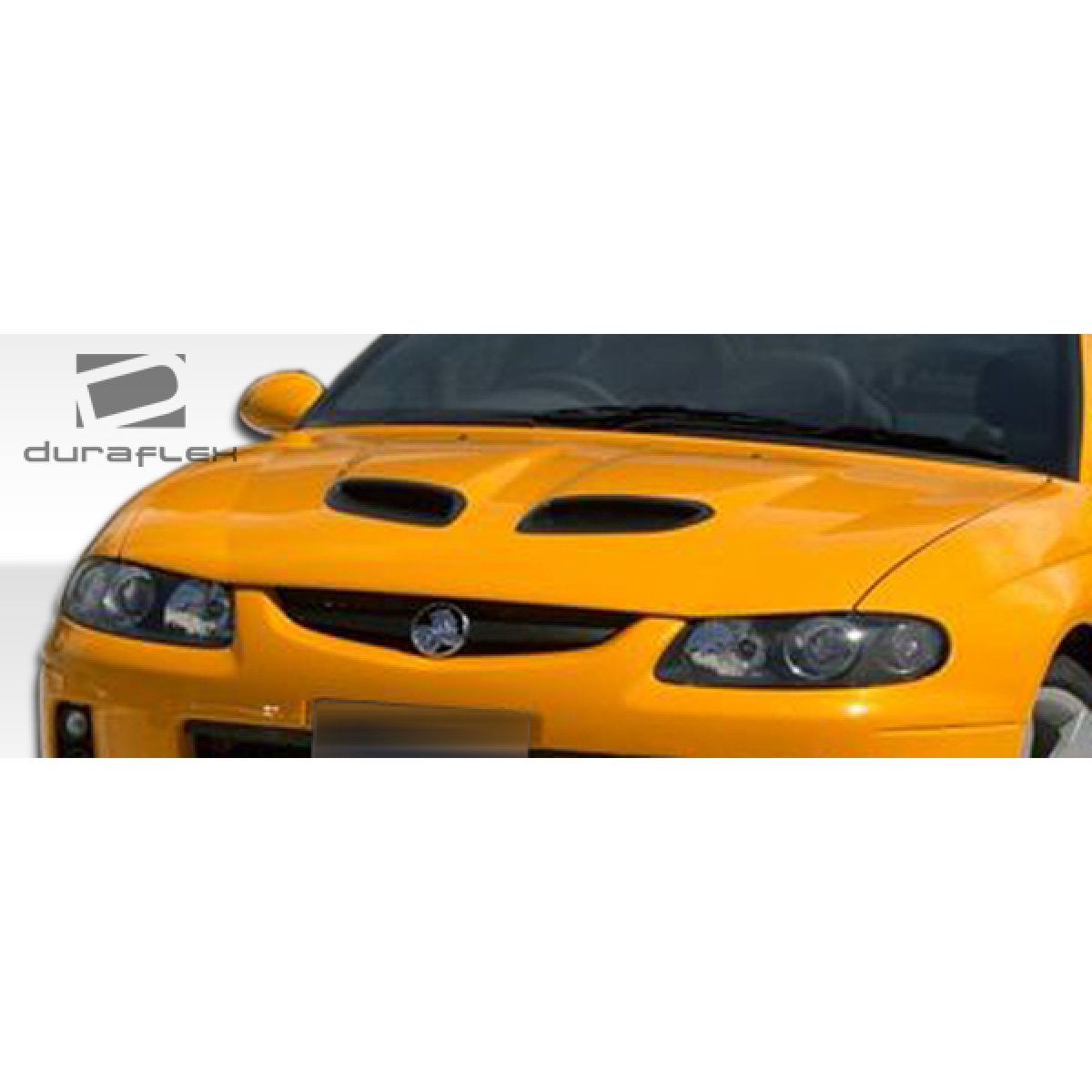 Modify your Pontiac GTO 2004 with our Exterior/Hoods - Front view of vehicle at a slight angle