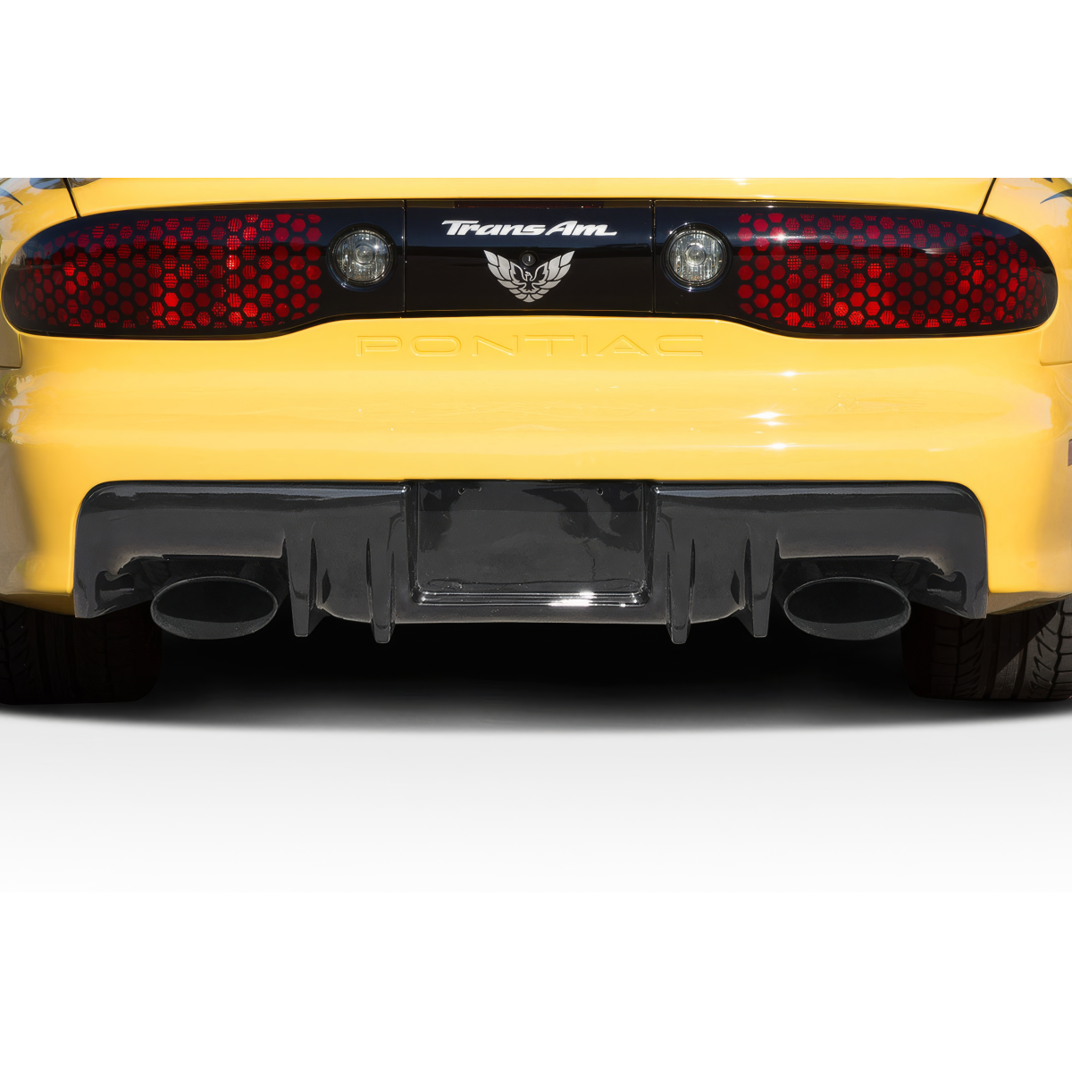 Modify your Pontiac Firebird 1993 with our Exterior/Diffusers - Rear view at a low angle showcasing the diffuser