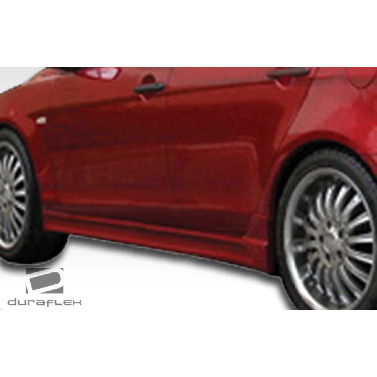 Modify your Mitsubishi Lancer 2008 with our Exterior/Complete Body Kits - Side view of car showing side skirts