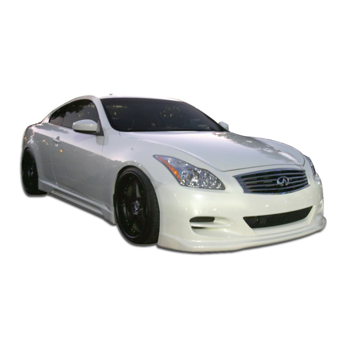 Modify your Infiniti G37 2008 with our Exterior/Front Bumpers or Lips - Angled view showing front bumper aesthetics