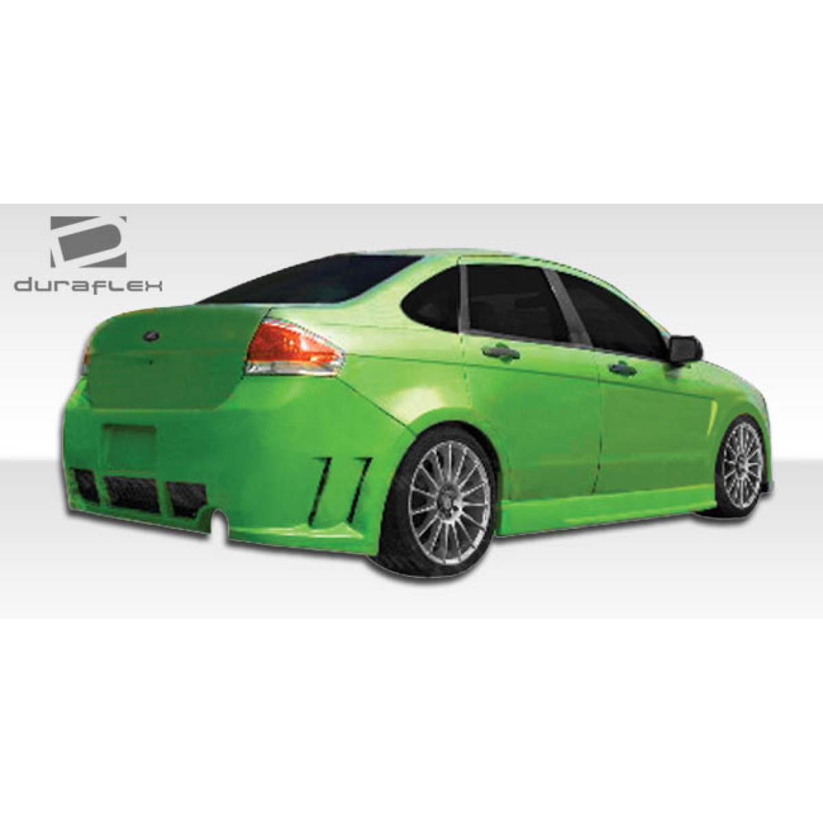 Modify your Ford Focus 2008 with our Exterior/Complete Body Kits - Rear angle view of a modified Ford Focus
