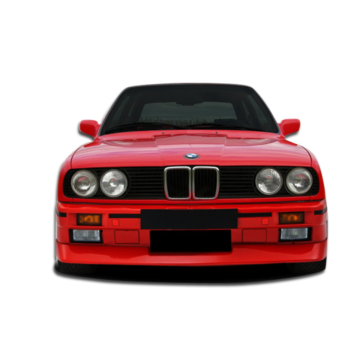 Modify your BMW 3-Series 1984 with our Exterior/Front Bumpers or Lips - Front view of the vehicle at eye level