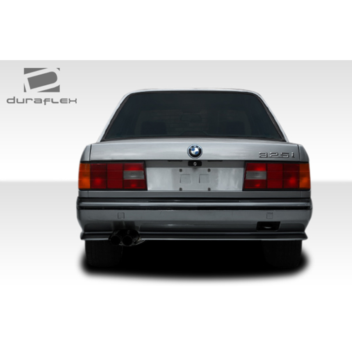 Modify your BMW 3-Series 1984 with our Exterior/Rear Bumpers or Lips - Rear view of the car from a straight angle