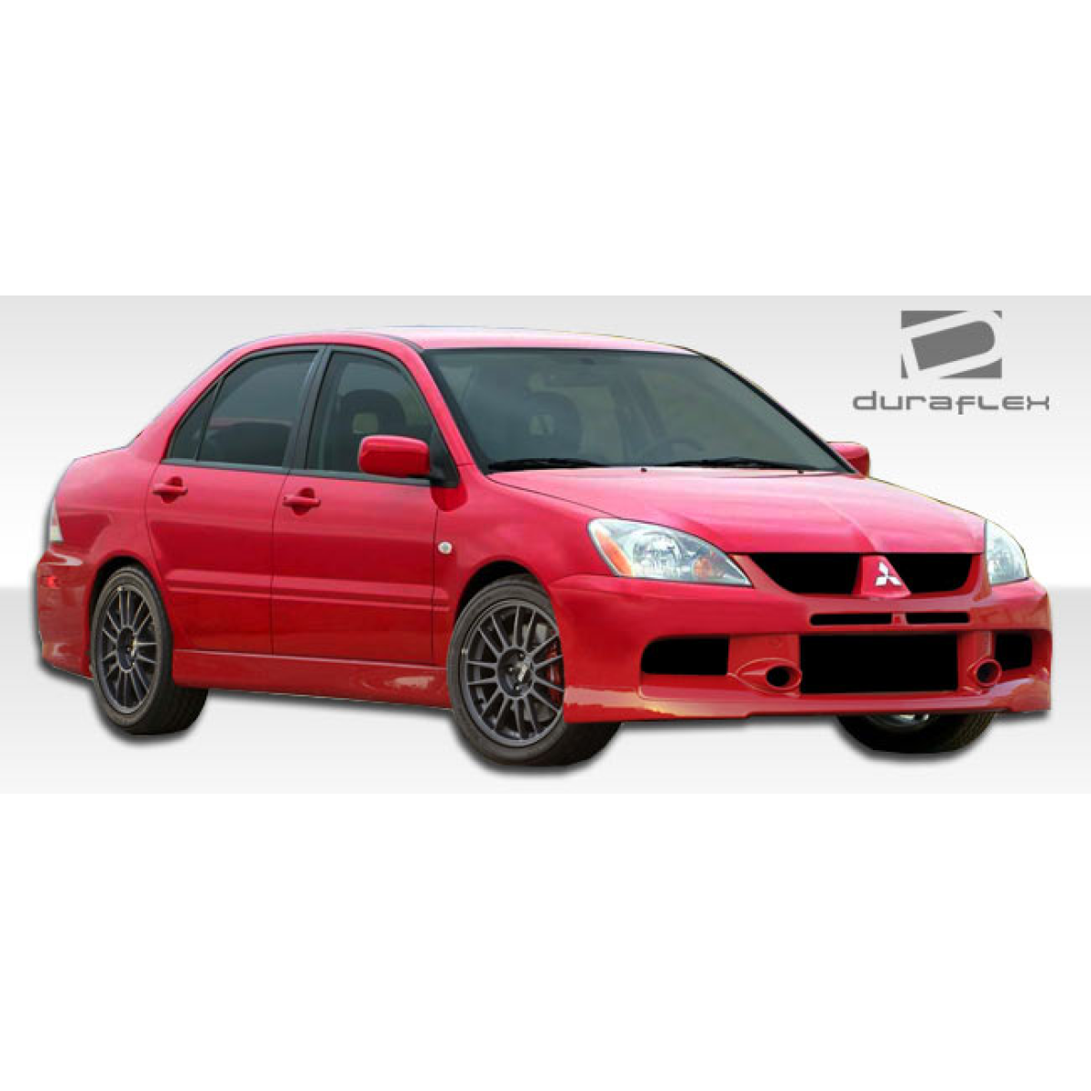 Modify your Mitsubishi Lancer 2004 with our Exterior/Front Bumpers or Lips - Front angle view of the vehicle