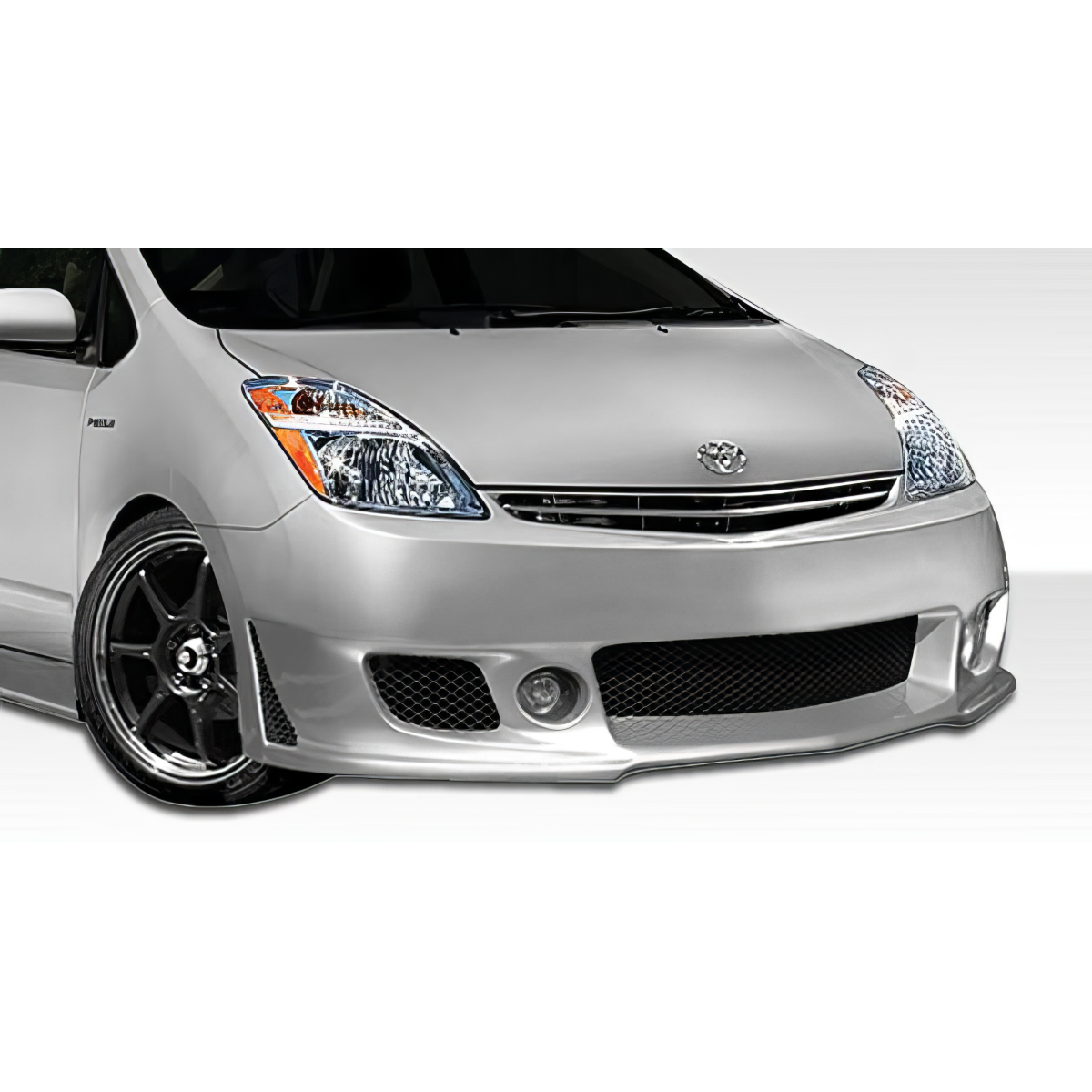 Modify your Toyota Prius 2004 with our Exterior/Front Bumpers or Lips - Angle of car front view slightly from the side