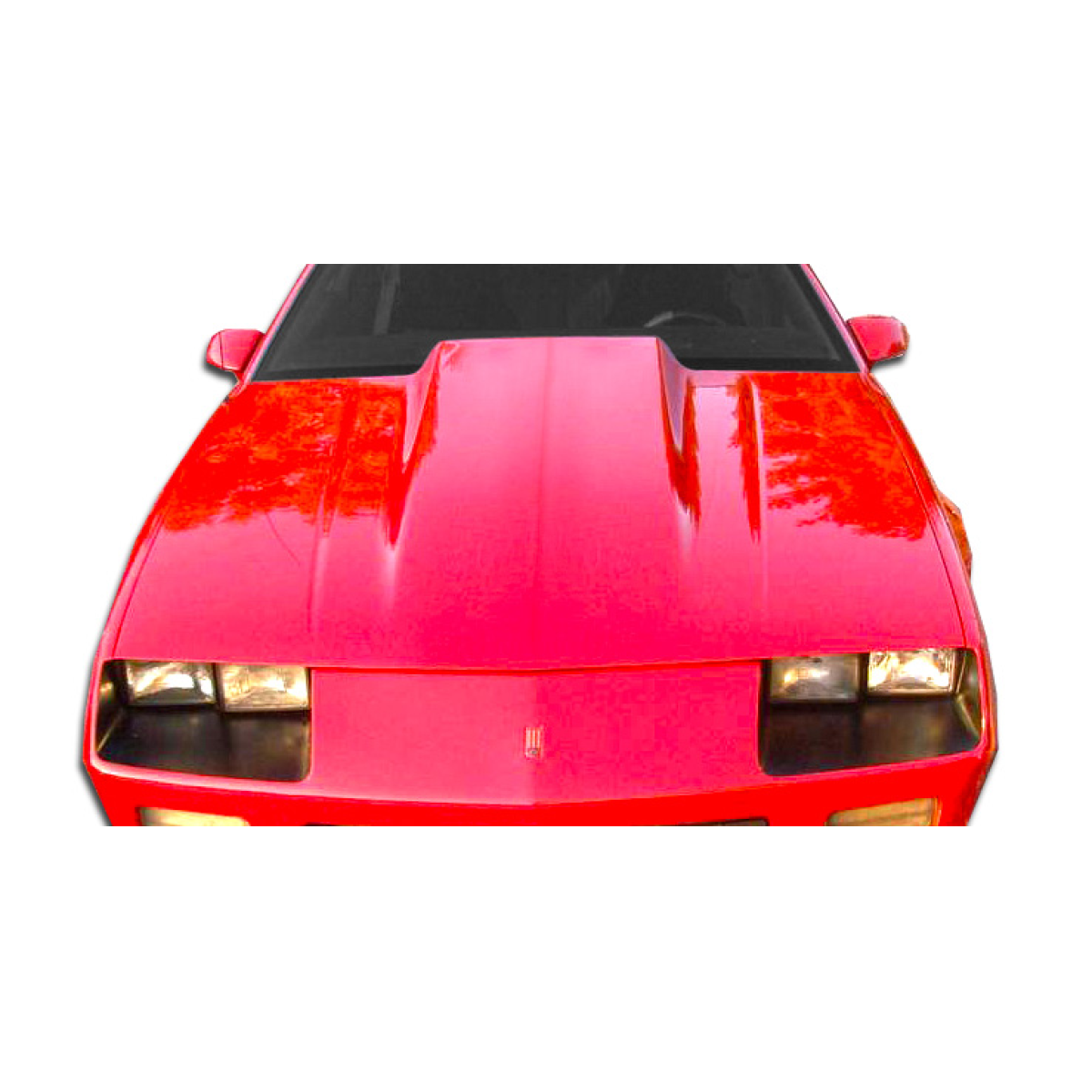 Modify your Chevrolet Camaro 1982 with our Exterior/Hoods - Front view of the hood at eye level